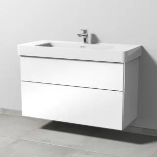 Sanipa 3way Waschtischunterbau zu Laufen Pro S Waschtisch mit 2 Auszügen, Weiß-Glanz BS77078