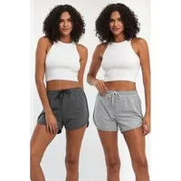 COMEOR Sporthose Kurze Hose Damen Sportshorts Laufshorts Sommer Hosen Trainingshose (2-tlg)