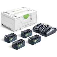 FESTOOL Festool Energie-Set SYS 18V 4xHP5,0 TCL6DUO Akkupacks