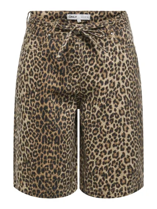 ONLY - ONLNAOMI STRING AOP BERMUDA SHORTS OTW toasted coconut - Gr. - L