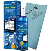 Rogge ROGGE DUO-Clean, Bildschirmreiniger 250ml inkl. ROGGE Mikrofaser Reinigungsspray (ROGGE Set, [2-St. 1x 250ml Flasche mit Microfasertuch 250ml)