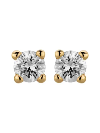Orolino Ohrstecker 585/- GG glanz 2 Brill. 0,10 ct. H/P2