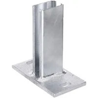 Alberts Pfostenträger, zum Aufschrauben, für Zaunpfosten 60x40 mm für Doppelstabmatten, Platte 150x80 mm