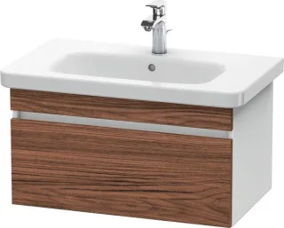 Duravit DuraStyle Waschtischunterbau wandhängend Nussbaum dunkel & Weiß Matt 730x448x398 mm - DS6381 DS638102118