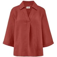 Hessnatur Klassische Bluse aus reinem Leinen (1-tlg)