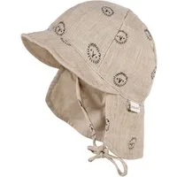 MAXIMO Schirmmütze GOTS BABY-Schildmütze, Band Musselinstoff, Nackenschutz, Futter, UV (1-St) Musselin