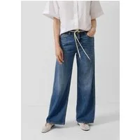 s.Oliver Weite Jeans Jeans-Hose SURI Jeans Suri / Regular Fit / Mid Rise / Wide Leg / mit Bindedetail