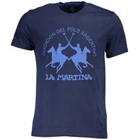 La Martina T-Shirt Kurzarm Herren T-Shirt Blau - Regular Fit mit Druck