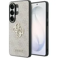 Guess Handyhülle Hülle rosa Galaxy S26 Ultra Kunstleder Big Logo goldfarben Metall 6,9 Zoll, Kantenschutz
