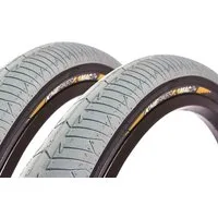 KHEbikes Fahrradreifen BMX Reifen Set KHE MAC2+ 20 Zoll x 2,30 Grau Schwarz, Stahl Band (steel beaded)