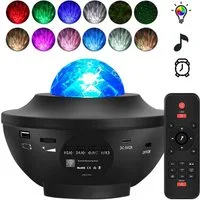 Merry 2024 LED Sternenhimmel Projektor,Galaxy Sternenhimmelprojektor,21 Lichtmodi LED-Beamer (Lampe Sternenhimmel mit Bluetooth/Musik Lautsprecher/Timer)