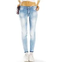 be styled Skinny-fit-Jeans Medium Waist Röhrenjeans enge Slim Fit Hose - Damen - j33g-2 mit Stretch-Anteil