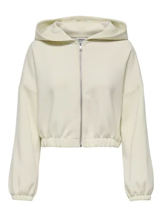 ONLY - ONLSCARLETT L/S ZIP-HOOD SWT Birch - Gr. - XL