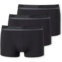 uncover by SCHIESSER Boxer Uncover Cotton (2er Pack) Logo-Bund, elastisch, ohne Eingriff, perfekter Sitz