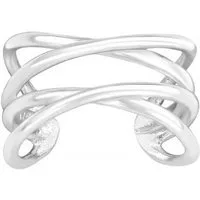 ALEXANDER YORK Ohrklemme EAR CUFF I Four Line I gekreuzt, 925 Sterling Silber