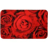 Sanilo Badematte Rosen, 50 x 80 cm, sehr weich, rutschfest, waschbar und schnelltrocknend, Polyester