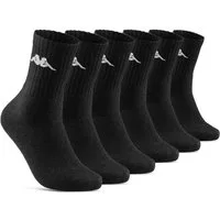 sockenkauf24 Sportsocken 6 oder 12 Paar KAPPA Socken Herren & Damen Sportsocken (Schwarz, 6-Paar, 35-38) Arbeitssocken Baumwolle WP