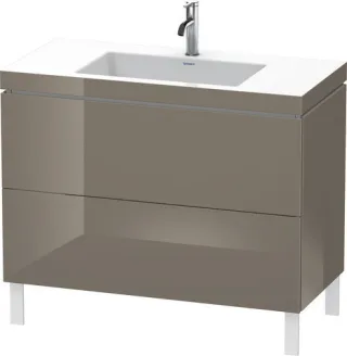 Duravit L-Cube c-bonded Set bodenstehend Flanell Grau Hochglanz 1000x480x698 mm - LC6938O8989 LC6938O8989