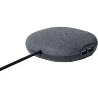 estilo Ladestation mit Textiloberfläche, Steckdosenleiste anthrazit/schwarz, 3 Meter, 2x USB