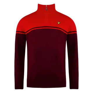 Lyle & Scott Croft Golf Mens Red Pullover