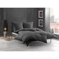 BETTWAESCHE-MIT-STIL Bettwäsche Mako Satin Damast Bettwäsche Streifen Lima, Mako-Satin, 2 teilig