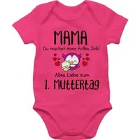 Shirtracer Shirtbody Mama du machst einen tollen Job 1. Muttertag I Erstes Muttertagsgesche (1-tlg) Muttertagsgeschenk