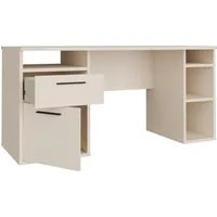 FORTE Schreibtisch Tezaur, mit Schubkasten und Tür, B/H/T 160/75,7/72 cm