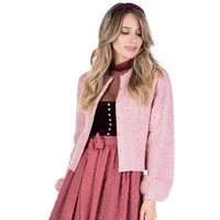 Madame Marie Trachtenstrickjacke Trachten Strickjacke - AVENARA - blush, hellgrau melange