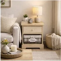 HTI-Living Kommode Kommode Melia mit Schublade und Korb Artisaneiche (Stück, 1 St., 1 Kommode)