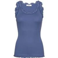 rosemunde Spitzentop Babette Silk Top mit Seide Vintage-Spitzenbesatz, mit Rundhalsausschnitt, hoher Seidenanteil