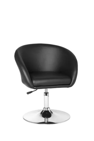 Sessel Cocktailsessel Lounger BERLIN in Kunstleder Schwarz