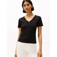 Tommy Hilfiger T-Shirt CODY V-NECK SHORT SLEEVE mit V-Ausschnitt, Baumwolle, Slim Fit