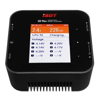 ISDT Q8 Max BattGo 1000W 30A High Power Battery Balance Charger Discharger for 1-8S Lipo Battery