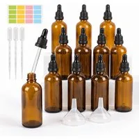 relaxdays Pipettenflasche 12er Set 100 ml