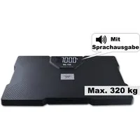 MyWeigh Personenwaage Sprechende Personenwaage 320kg Diätwaage Schwere Sportler Übergewicht, Personenwaage mit Sprachausgabe bis 320kg
