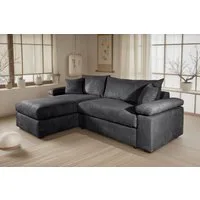 OTTO home Ecksofa Cosy L-Form, B: 234 cm, Sitzaufbau im Sandwich-Federkern, 2 Zierkissen, Mega-Sofa, Cord oder Struktur weich, Kaltschaumauflage