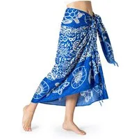 PANASIAM Sarong Pareo im Meeres-Design Strandtuch Lunghi Wickelrock aus 100% Viskose, Viskose, lebhaftes Hüfttuch Sarong sowie Bikini Cover-Up Wickelkleid Lava-Lava