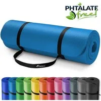 TRESKO Gymnastikmatte rutschfest mit Tragegurt Sportmatte gepolstert, Yogamatte Gymnastikmatte Dick Fitnessmatte