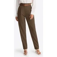 Imily Bela Anzughose Damen Hochgeschnittene Schmal Zulaufende Hose (Packung, 1-tlg., 1per-Pack) in Unifarbe