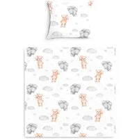 Amilian Babybettwäsche Kinderwagenset - 2tlg. Kinderbettwäsche - 80x80cm + 35x40cm, 100% Baumwolle, 2 teilig, Bettwäscheset für Kinderwagen, Wiege, Babybett - Baby Bettwäsche