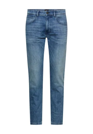 camel active - Slim Fit 5-Pocket Jeans mid greencast - Gr. - 34