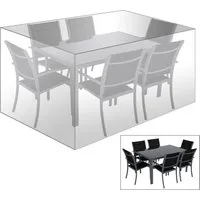 Woltu Gartenmöbel-Schutzhülle (1-St), Schutzhaube für Sitzgruppe,transparent