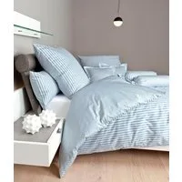 Janine Wendebettwäsche modernclassic 3912, 100% Baumwolle, Mako-Satin, 2 teilig, mit Reißverschluss, Streifen Design