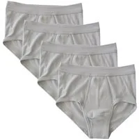 HERMKO Slip Briefs (Pack, 4er) 100 % Bio-Baumwolle mit Eingriff Weichbund hergestellt in EU basic