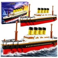 Wisam Bausteinset Titanic-Schiff Großes Modell 60 cm 3327 Teile. Spielbausteine