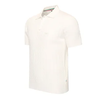Cappuccino Italia Caorle Cable Knit Polo Weiss