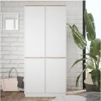 Vicco Aktenschrank Betti, Weiß/Sonoma, 82 x 179 cm mit 6 Regale (1-St)