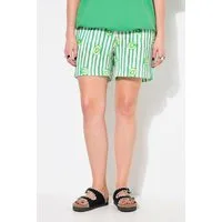Studio Untold Shorts Streifenshorts Musselin Wide Legs Fruitprint