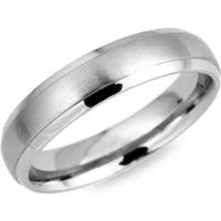 Unique Fingerring Unique Ring Edelstahl matt, polierte Kanten, schlicht 5mm R9150