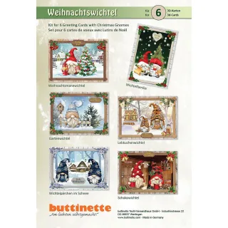 3D-Bastelmappe "Weihnachtswichtel", für 6 Karten